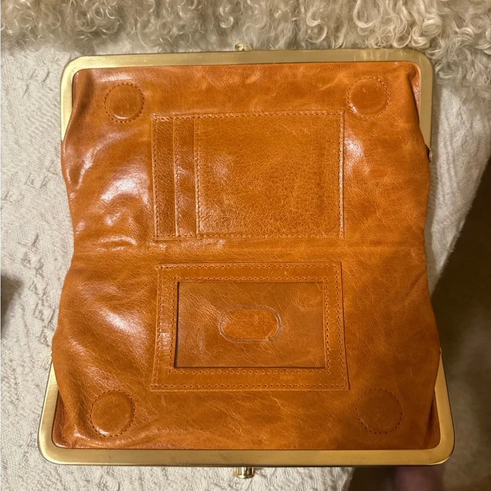 Tasche Burnt Orange Leather Clutch